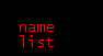 list of names